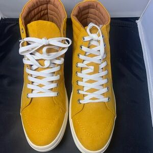 Sun + Stone Jett High Top Sneakers Yellow Canvas Men’s Size 9 New in Box
